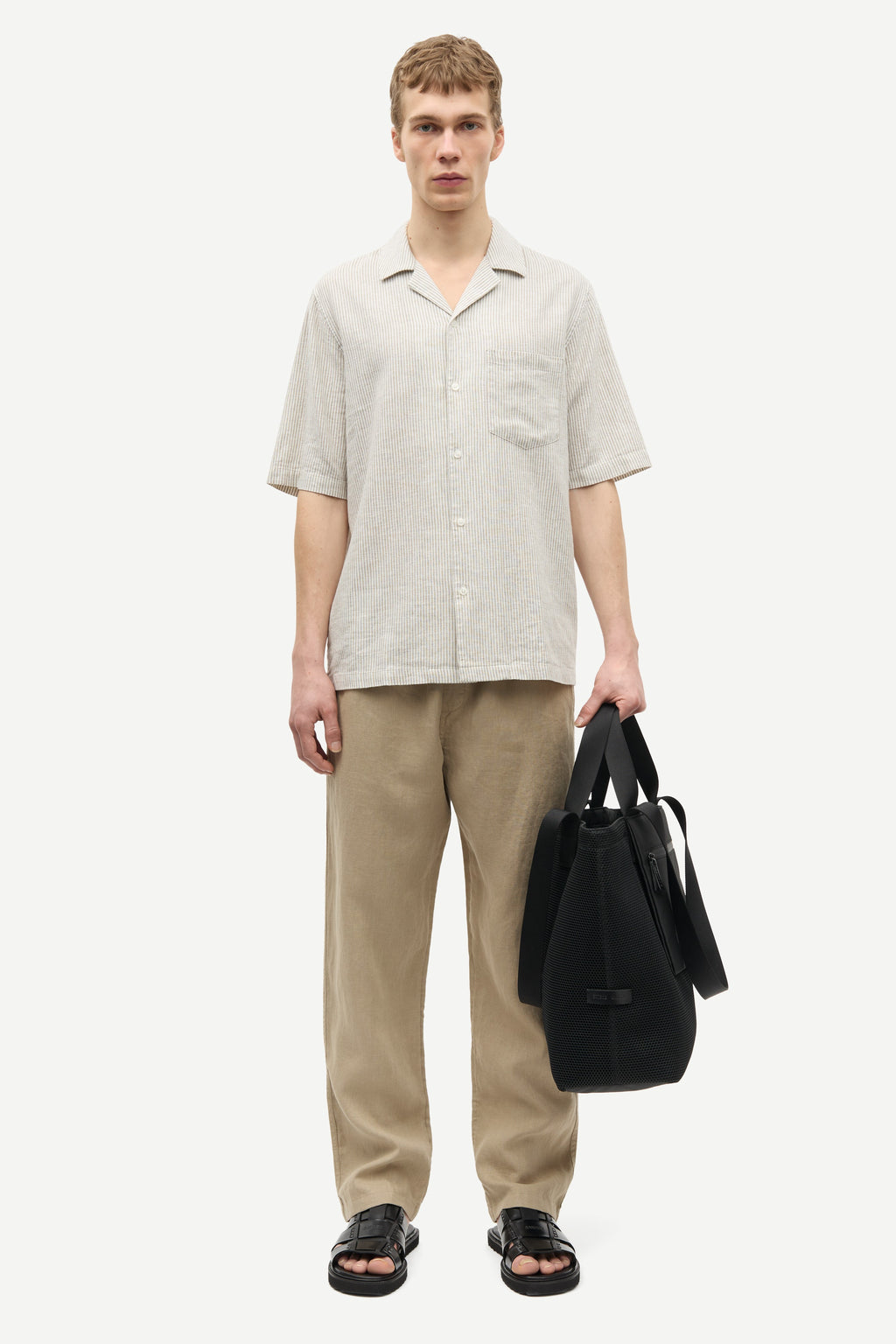 SAMSOE Sajabari X Aluminium: caqui trousers for men