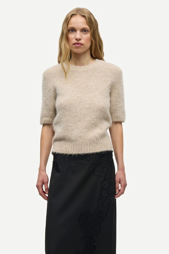 SAMSOE Sajeanne Blush: beige T-shirt voor dames