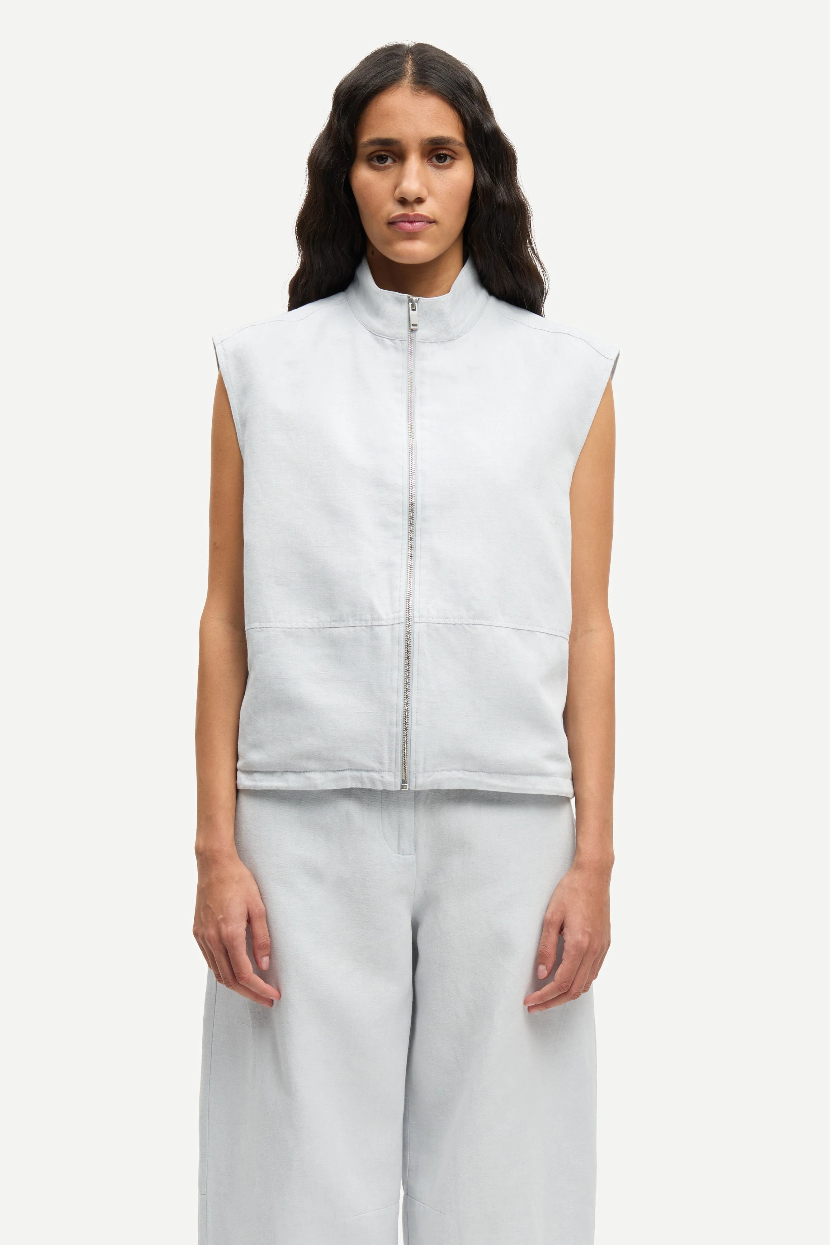SAMSOE | CHAQUETAS | MUJER | SAKAILA VEST 15930 GRAY DAWN MEL. | BLANCO