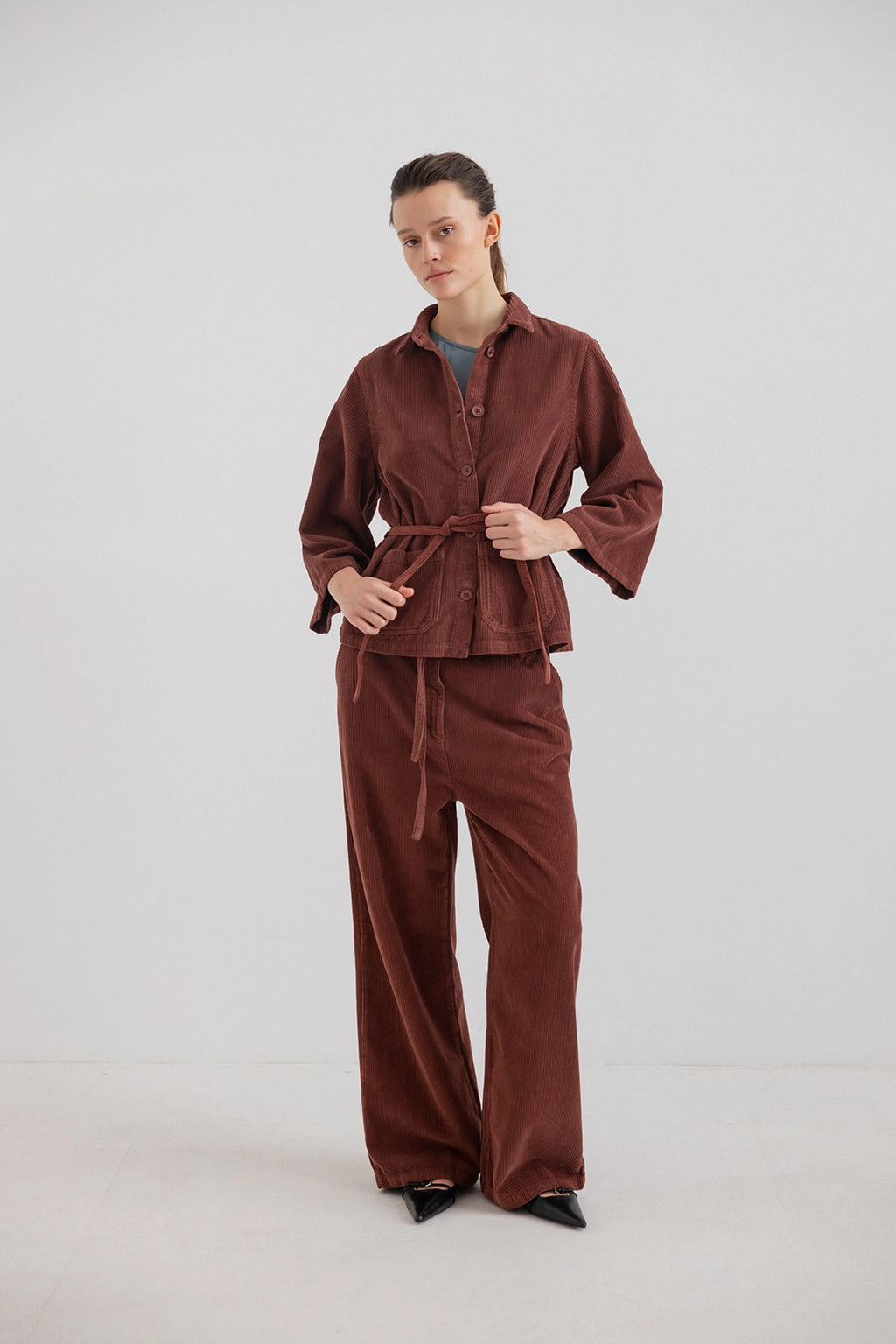 PROJECT AJ117 Sally DK22-263 Russet Brown: ブラウン ジャケット レディース