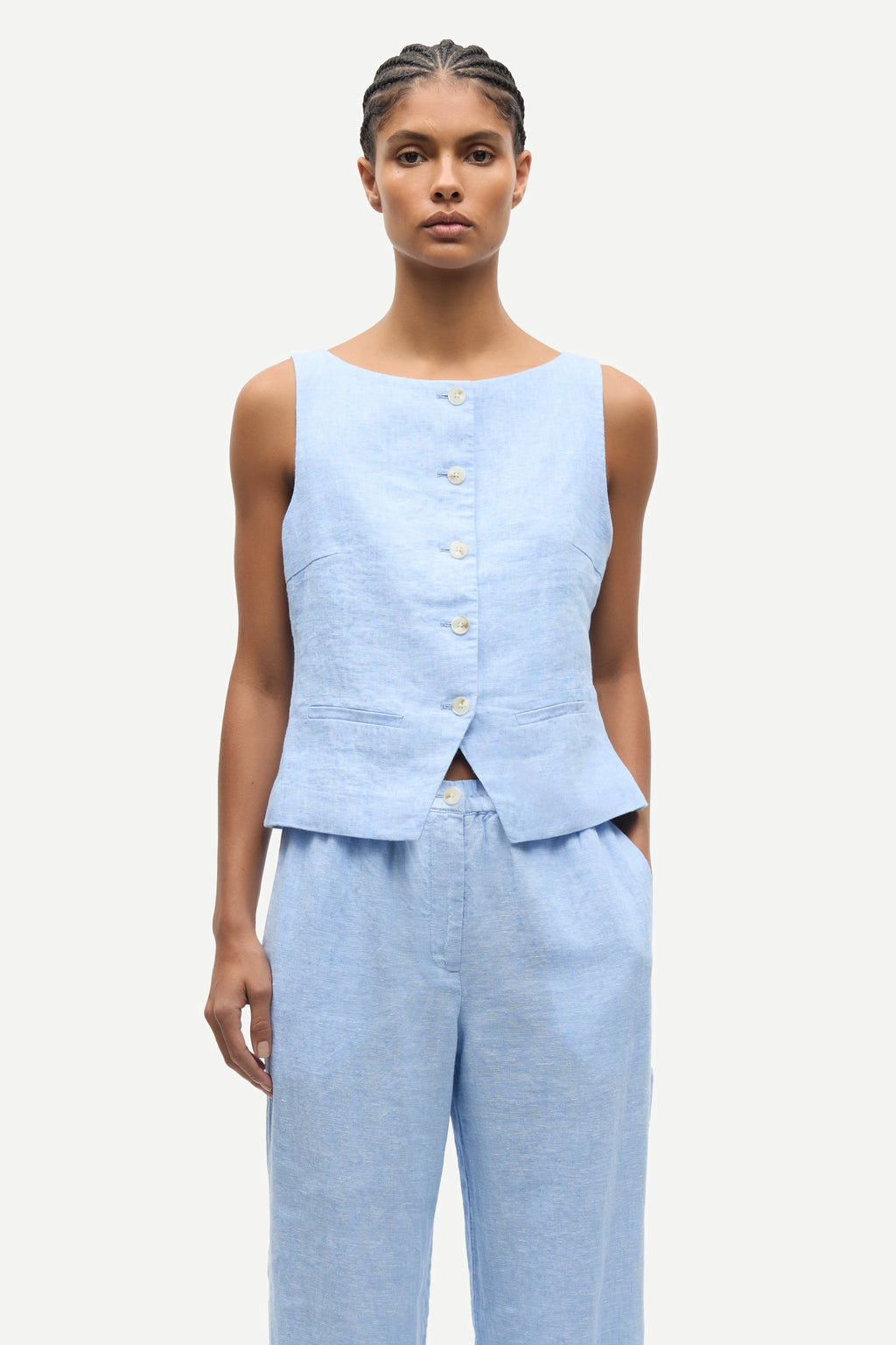 SAMSOE | JACKETS | WOMEN | SALOVES VEST 14329 BEL AIR BLUE MEL. | BLUE