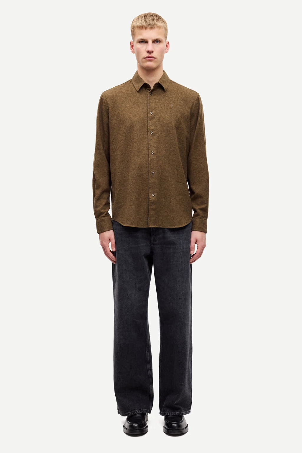 SAMSOE | CAMISA | HOMBRE | LIAM NX SHIRT TURKISH COFFEE | VERDE