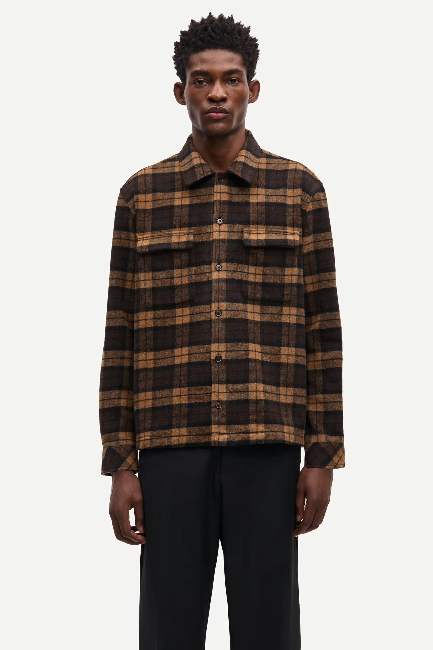 SAMSOE | SOBRECAMISA | HOMBRE | SACASTOR X H OVERSHIRT TURKISH COFFEE | MARRÓN