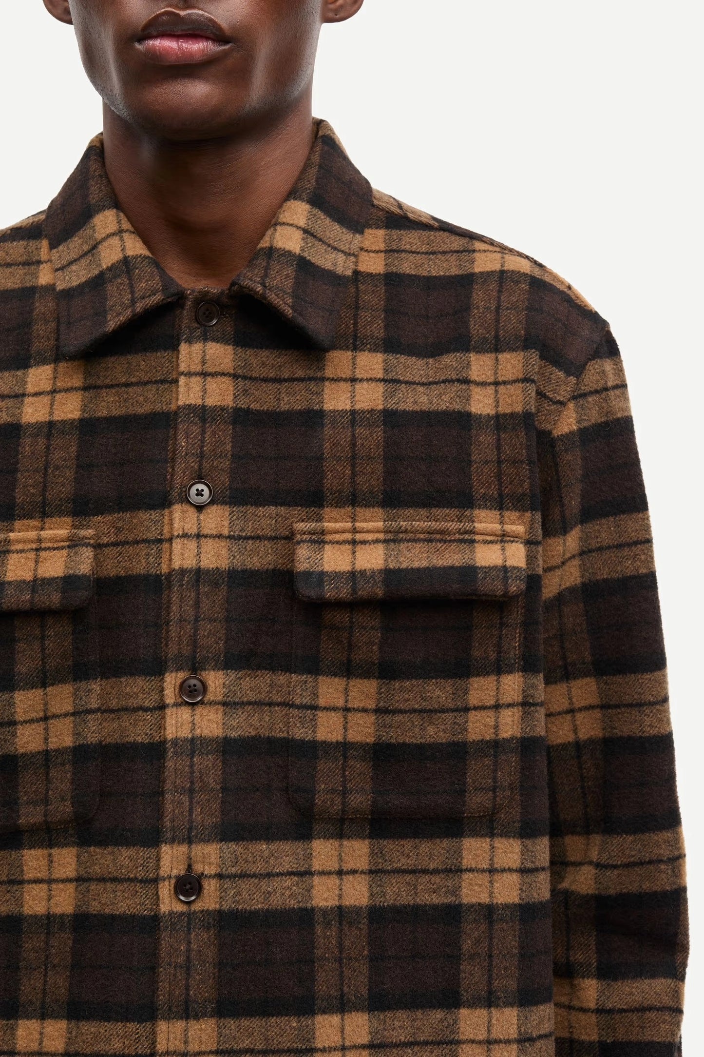 SAMSOE | SOBRECAMISA | HOMBRE | SACASTOR X H OVERSHIRT TURKISH COFFEE | MARRÓN