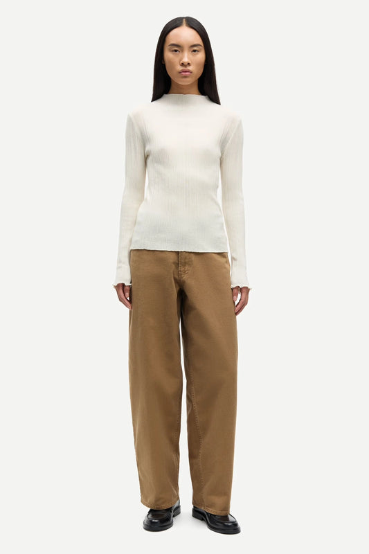SAMSOE | PANTALONES | MUJER | SAHARPER TROUSERS WASHED OTTER | MARRÓN