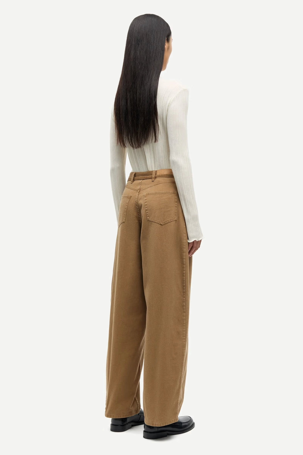 SAMSOE | PANTALONES | MUJER | SAHARPER TROUSERS WASHED OTTER | MARRÓN