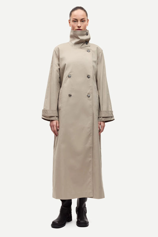 SAMSOE | GABARDINA | MUJER | SAHAYES COAT ALUMINIUM | BEIGE
