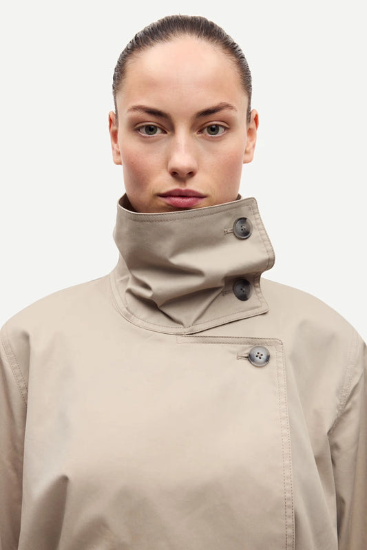 SAMSOE | GABARDINA | MUJER | SAHAYES COAT ALUMINIUM | BEIGE
