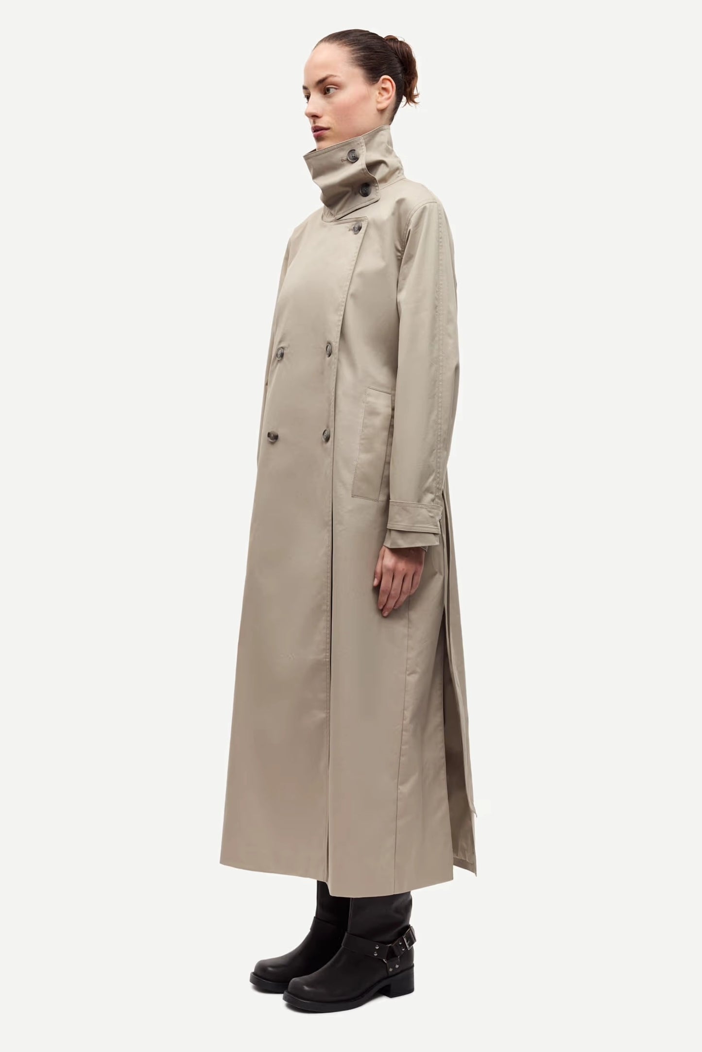 SAMSOE | GABARDINA | MUJER | SAHAYES COAT ALUMINIUM | BEIGE