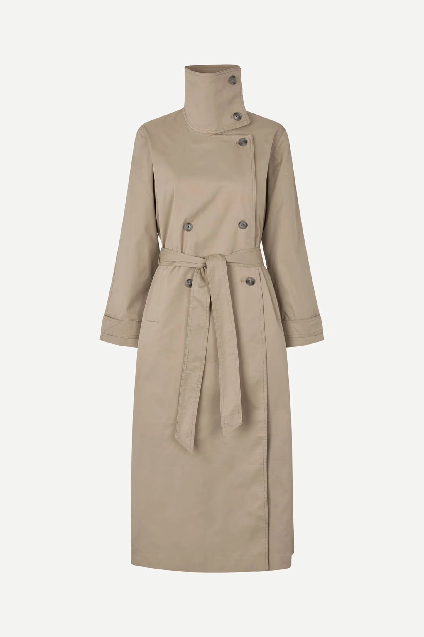 SAMSOE | GABARDINA | MUJER | SAHAYES COAT ALUMINIUM | BEIGE