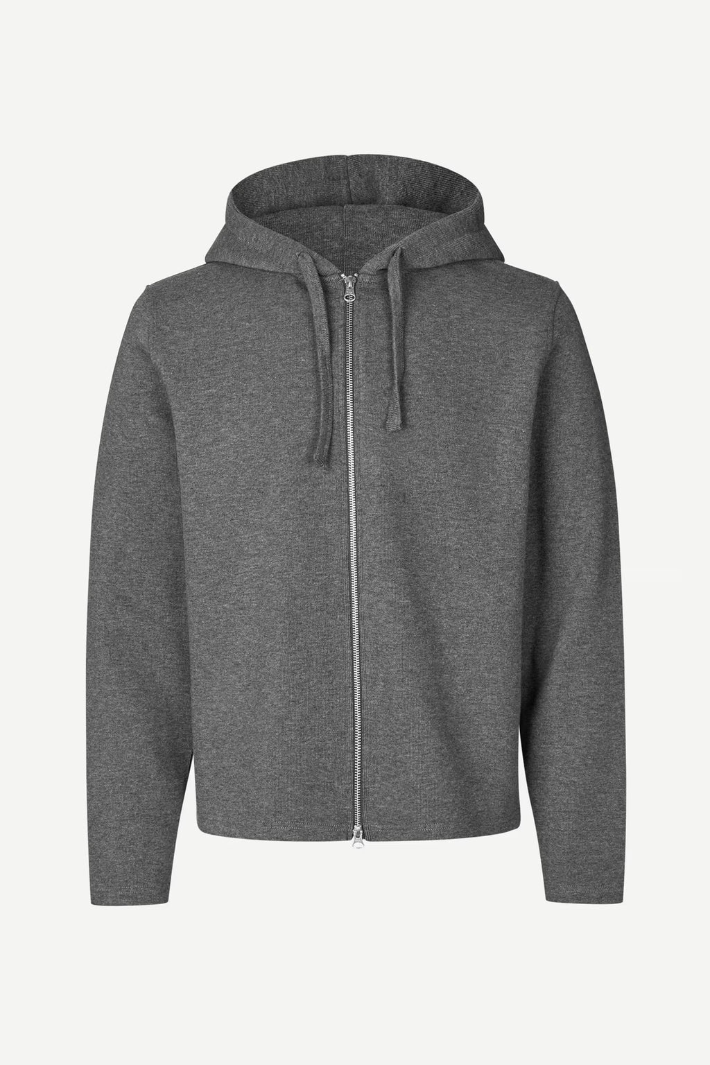 SAMSOE | SUDADERA | HOMBRE | SANIK ZIP HOODIE 15 BLACK OYSTER MEL | GRIS