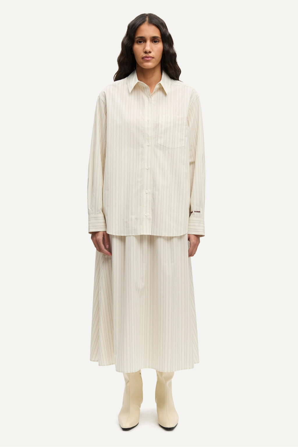 SAMSOE Sathea Skirt 15756 BONE ST: blanc jupe pour femme