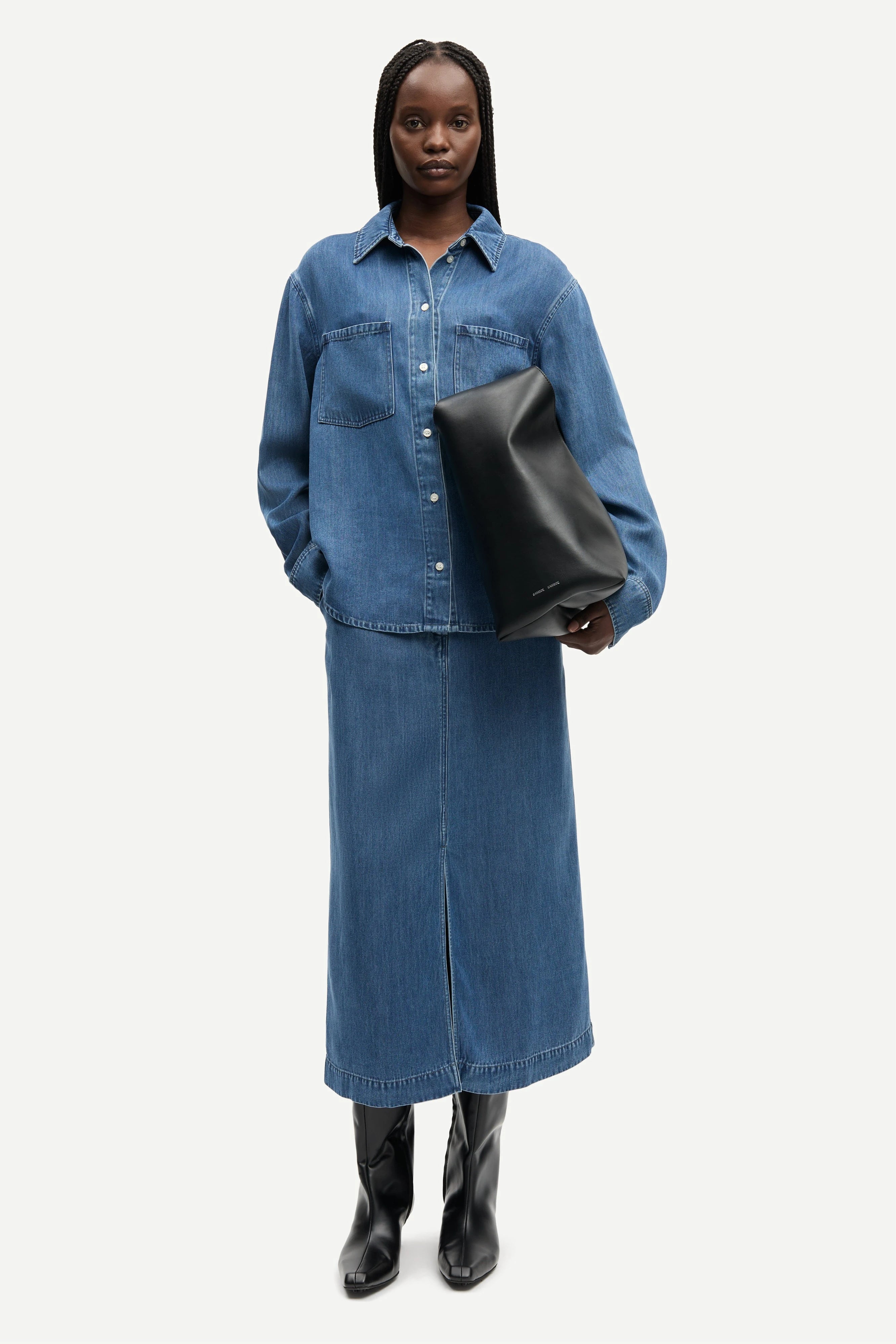SAMSOE | SKIRTS | WOMEN | SATOVES SKIRT 15645 MEDIUM DENIM BLUE | BLUE