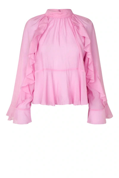 SECOND FEMALE NAJE Frill Blouse: белый рубашка для женщин