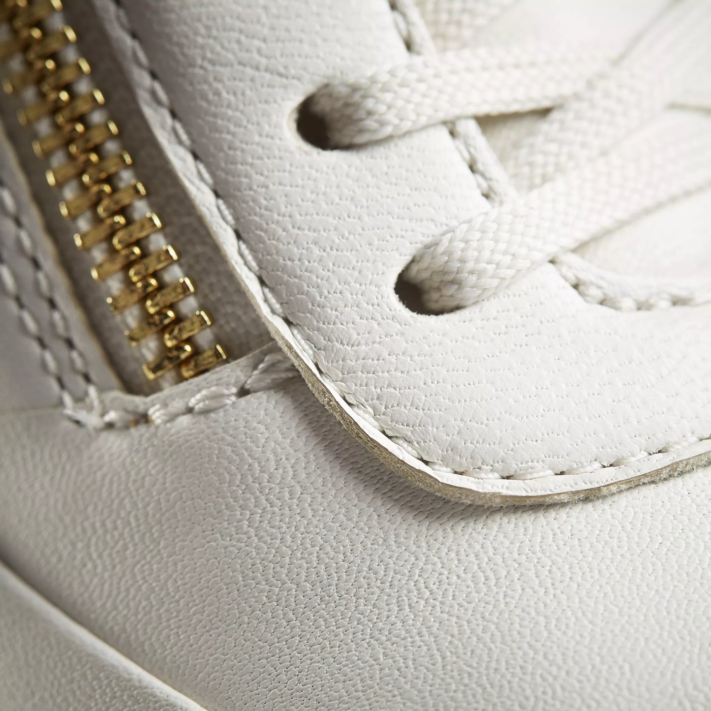 CLARKS | SNEAKERS DONA | TIVOLI ZIP OFF WHITE LEATHER | BLANC