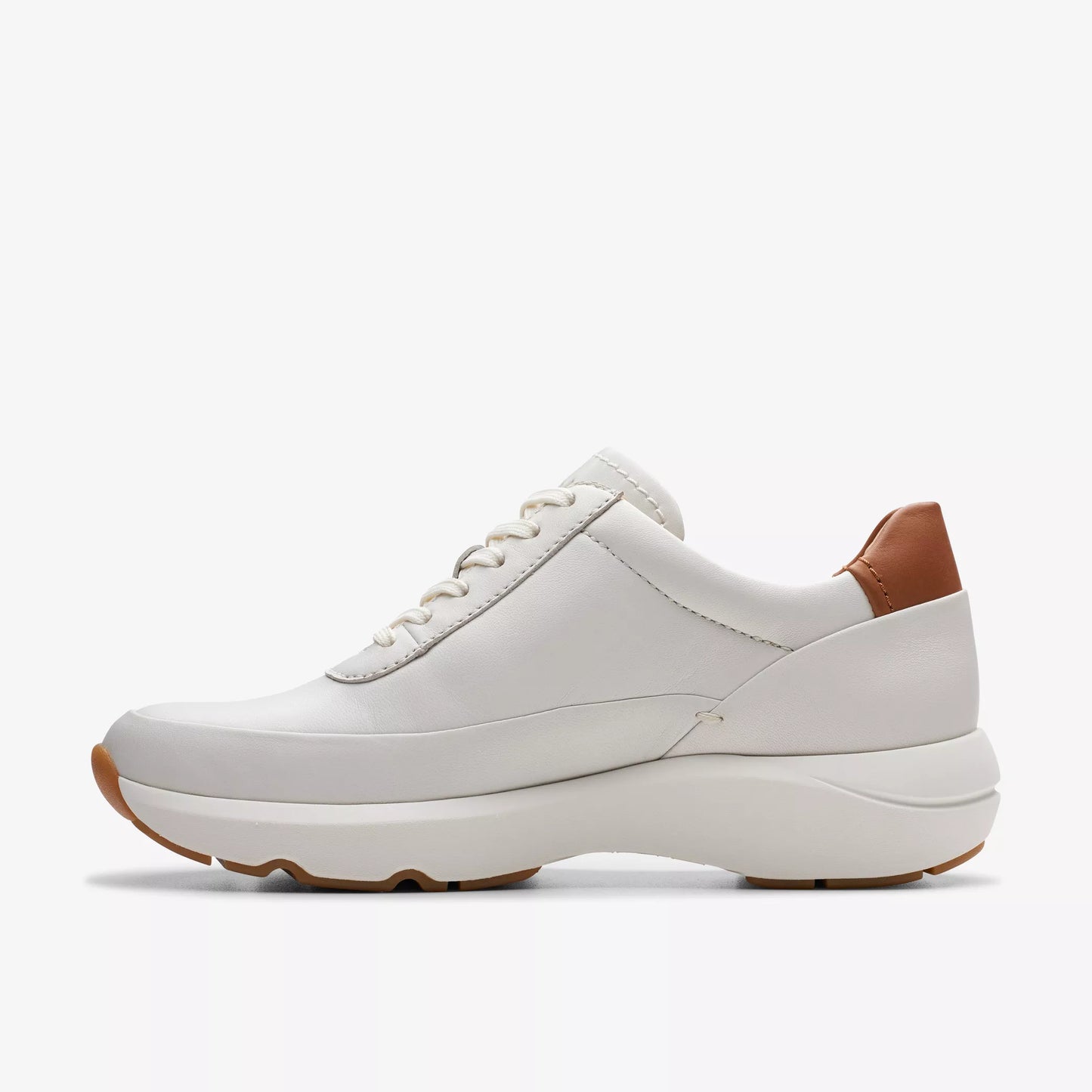 CLARKS | SNEAKERS DONA | TIVOLI ZIP OFF WHITE LEATHER | BLANC