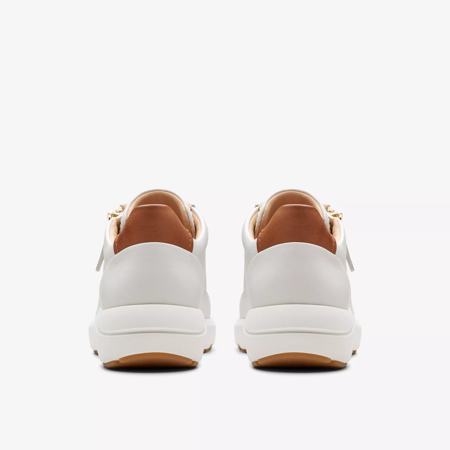 CLARKS | WOMEN'S SNEAKERS | TIVOLI ZIP OFF WHITE LEATHER | WHITE