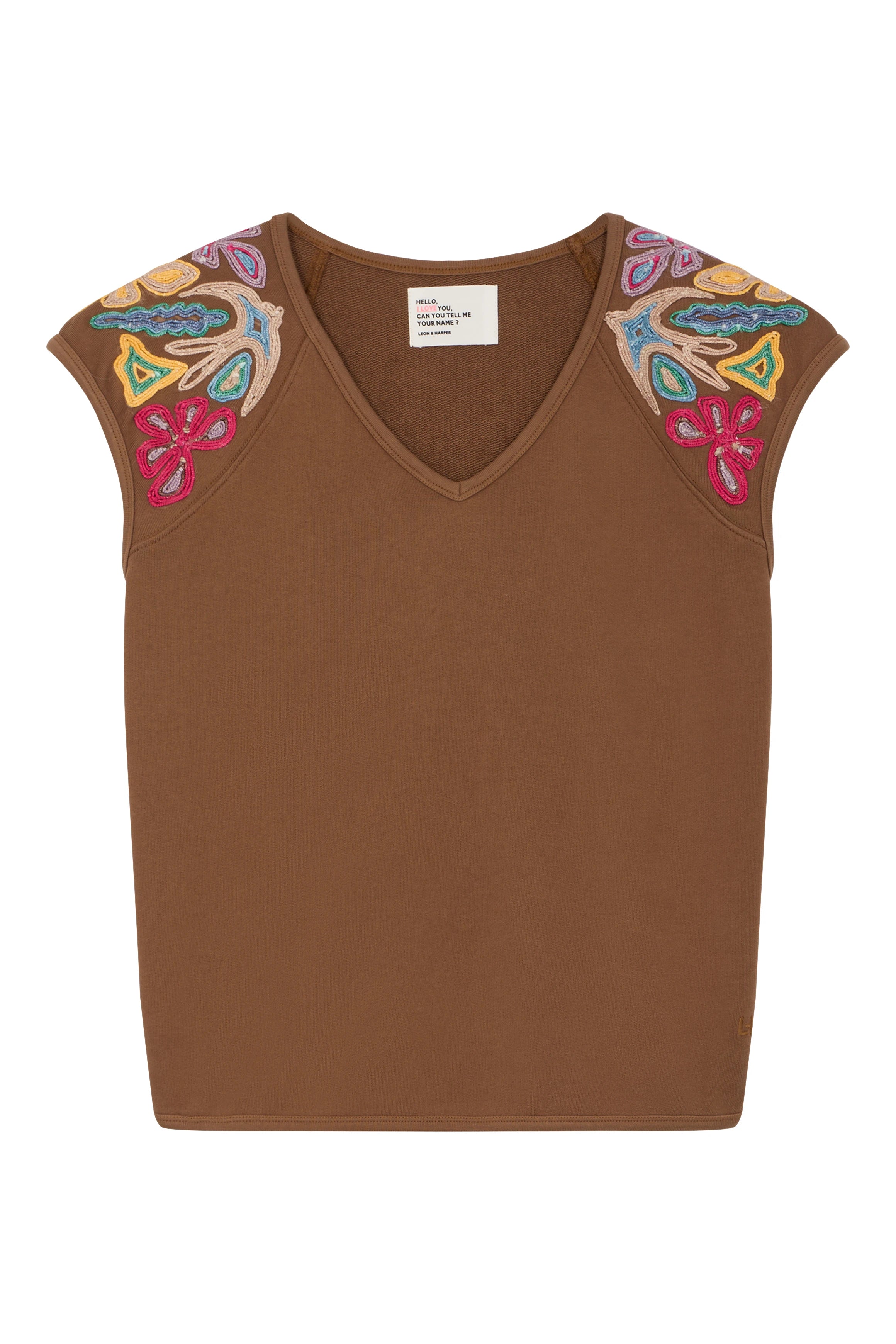 LEON & HARPER | CAMISETAS | MUJER | SIMON JC56 DORI BROWN | MARRÓN