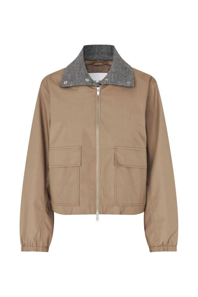 SAMSOE Sabianco LEAD GRAY: beige jacket for women