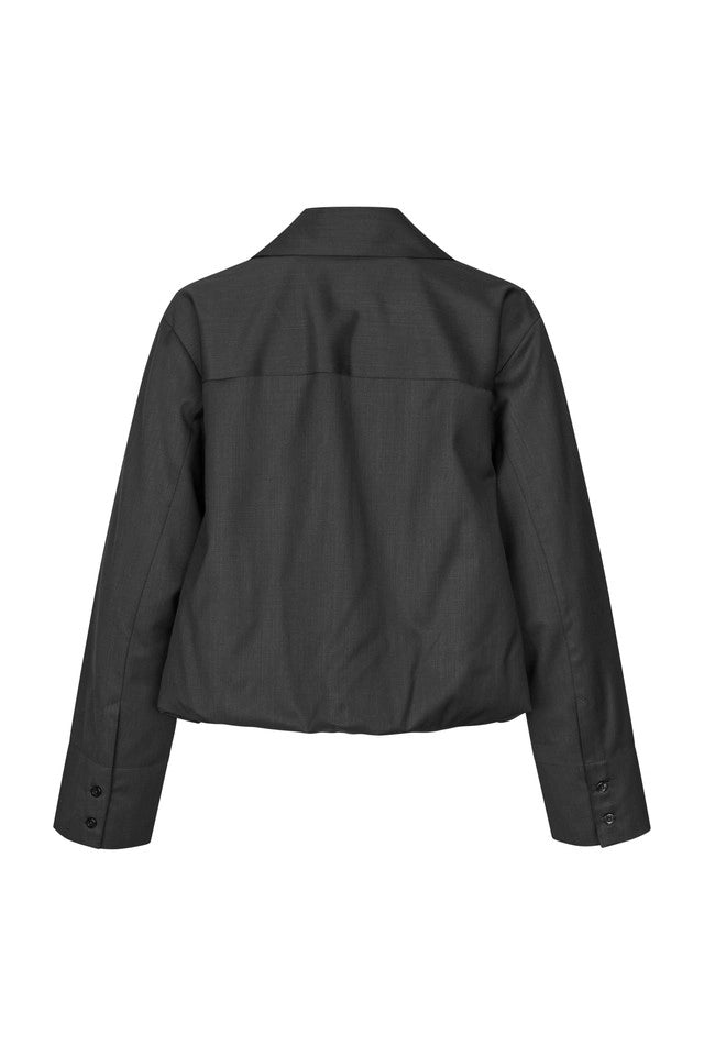 SAMSOE Sadaphne Black MEL: zwart T-shirt voor dames