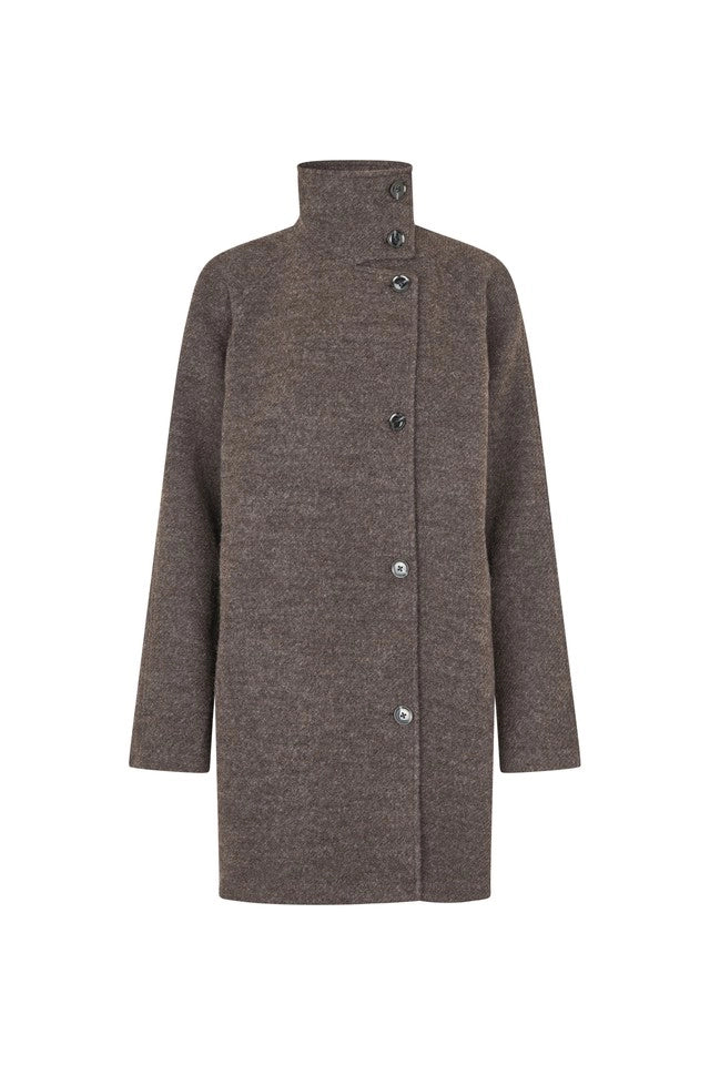 SAMSOE Sahanne Mulch MEL: brown jacket for women
