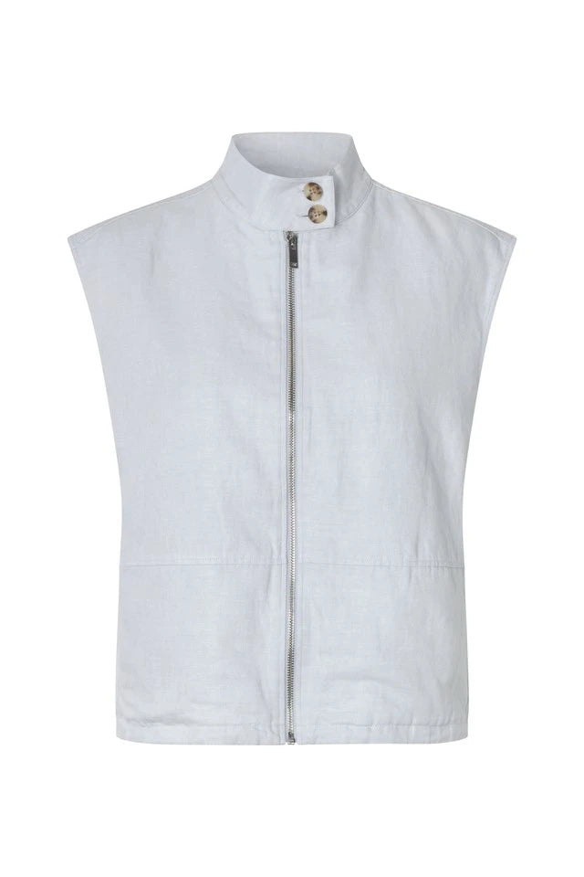 SAMSOE | CHAQUETAS | MUJER | SAKAILA VEST 15930 GRAY DAWN MEL. | BLANCO