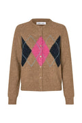 SAMSOE Sanor LEAD GRAY: beige cardigan for women