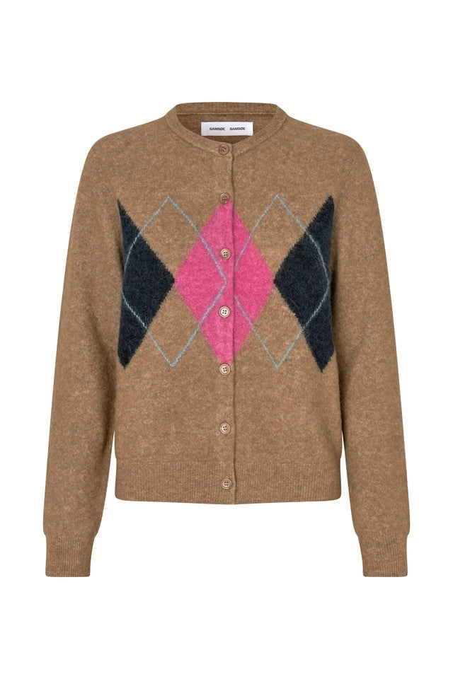 SAMSOE Sanor LEAD GRAY: beige cardigan for women