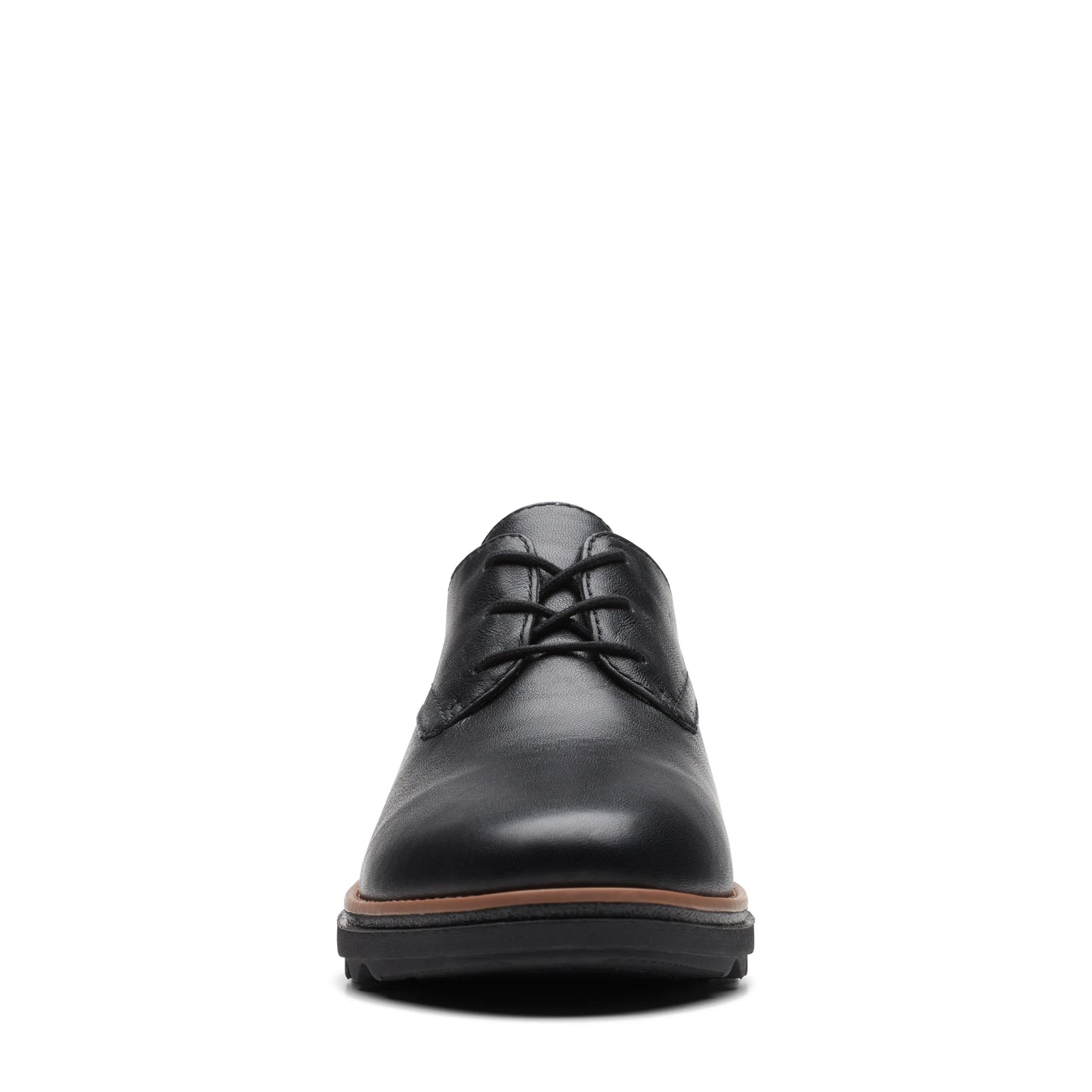 CLARKS | WOMEN'S DERBY SHOES | SHARON RAE BLACK LEATHER | BLACK