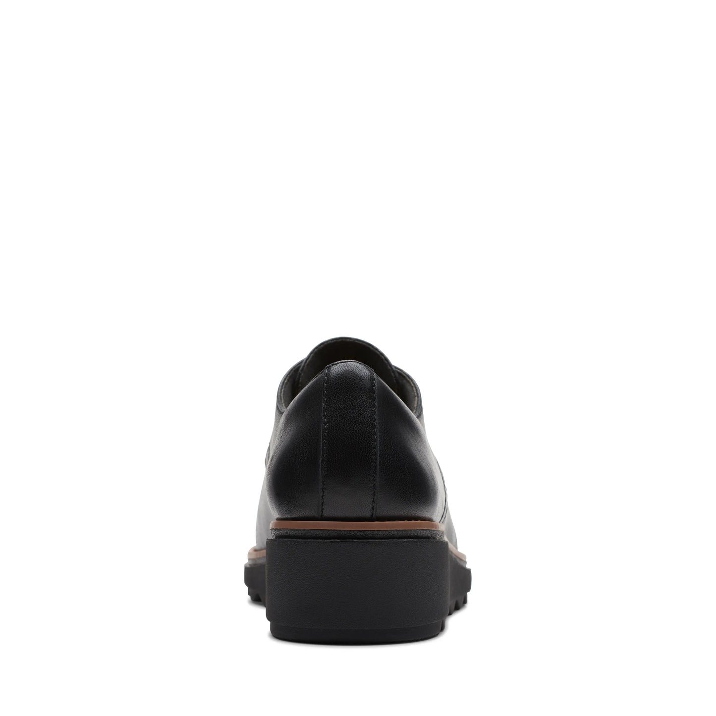 CLARKS | WOMEN'S DERBY SHOES | SHARON RAE BLACK LEATHER | BLACK