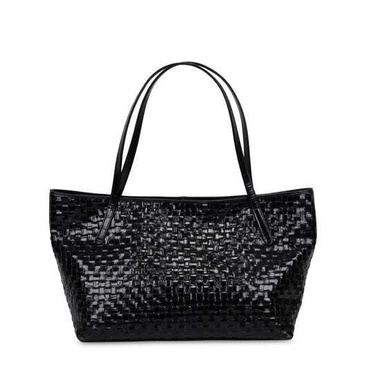 NUNOO | BOLSO MUJER | SHOPPER TEXAS BRAIDED BLACK | NEGRO