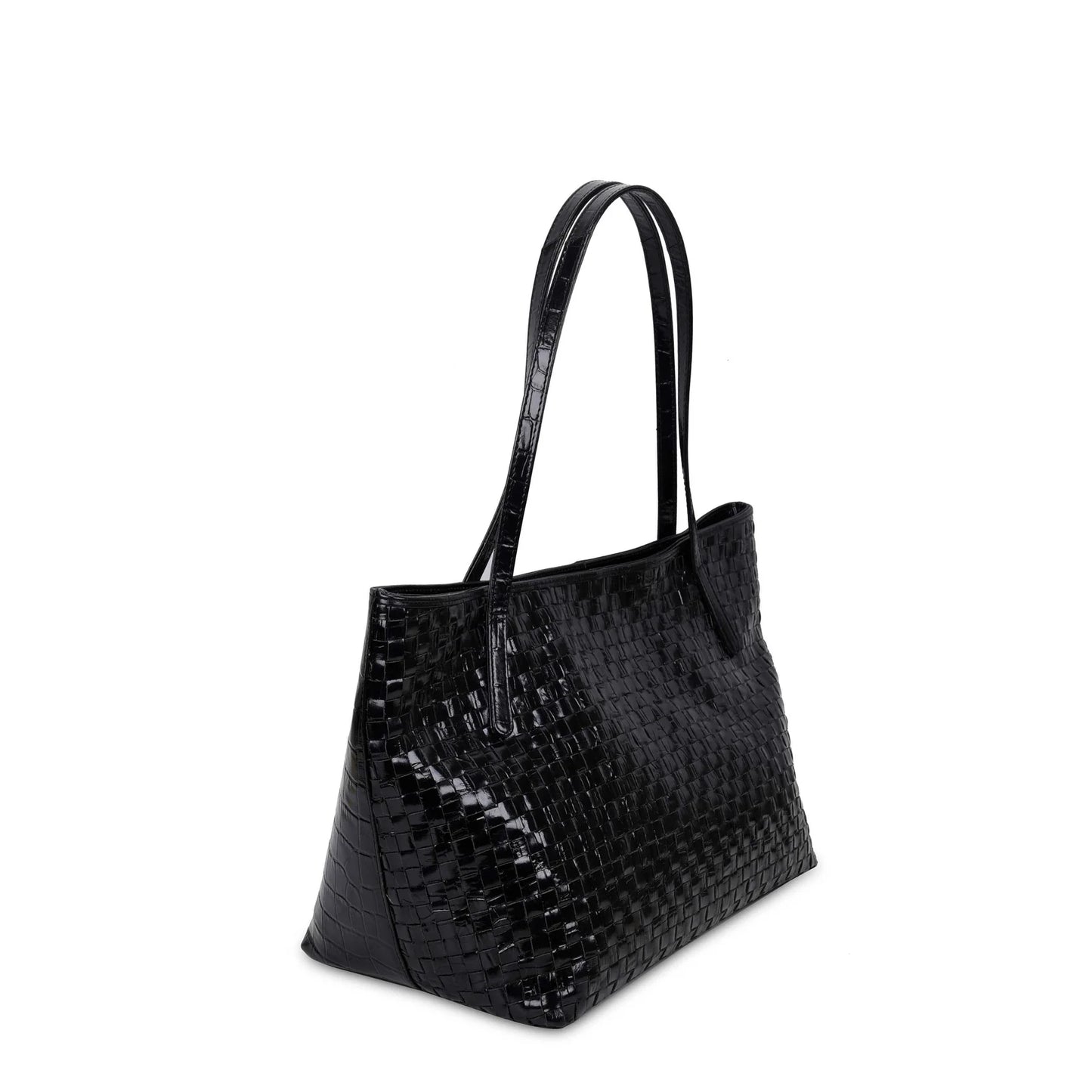 NUNOO | WOMEN'S BAG | SHOPPER TEXAS BRAIDED BLACK | BLACK