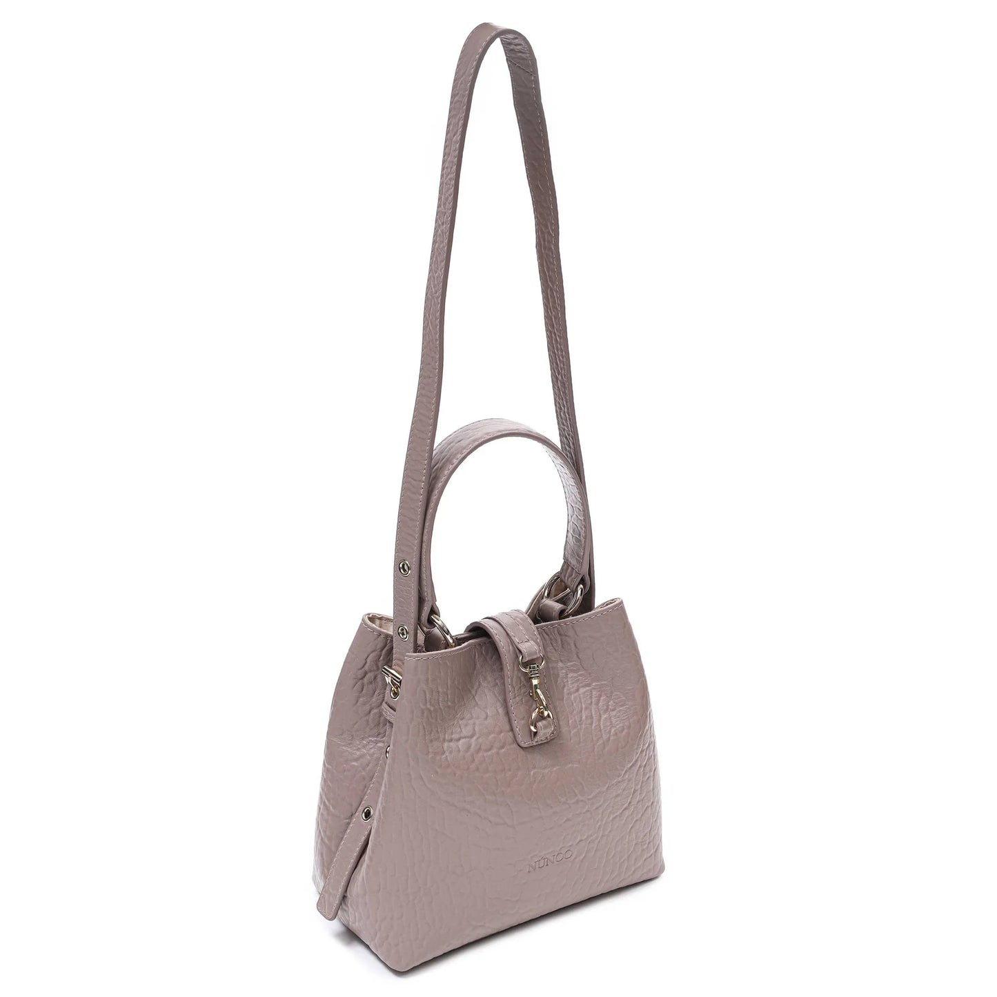 NUNOO | SHOULDER BAGS MUJER | SMALL CHIARA NEW ZEALAND TAUPE W. GOLD | GRIS