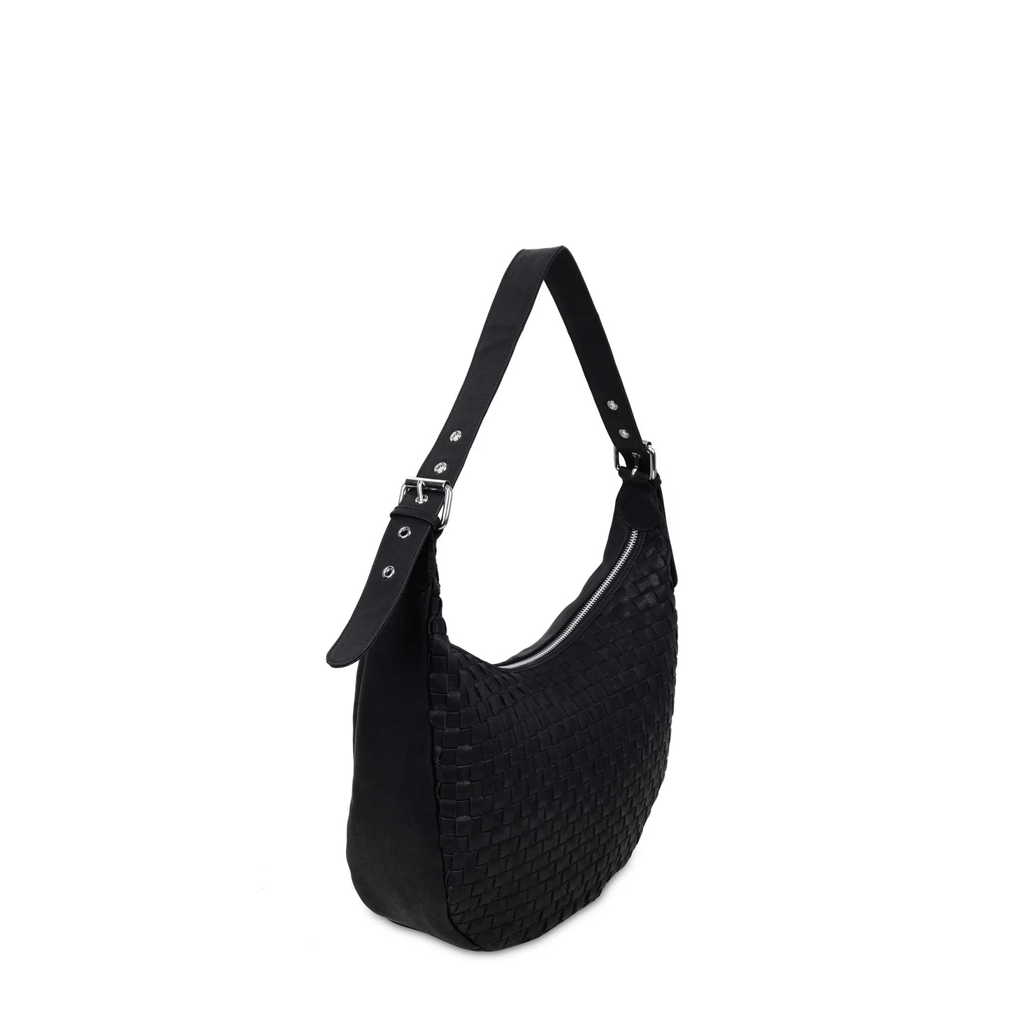 NUNOO | WOMEN'S BAG | SMALL STELLA TEXAS BRAIDED BLACK | BLACK