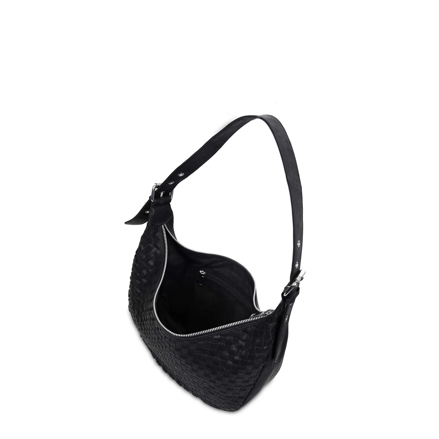 NUNOO | BOLSO MUJER | SMALL STELLA TEXAS BRAIDED BLACK | NEGRO