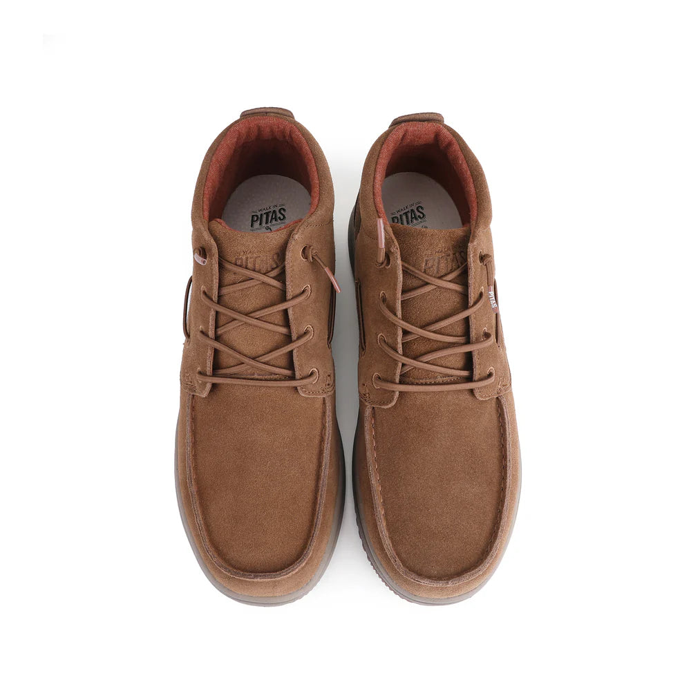 PITAS | BOTINES NÁUTICOS HOMBRE | TIMOR SUEDE CAMEL | MARRÓN