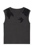 LEON & HARPER | CAMISETAS | MUJER | DADDY JC05 BIRD CARBONE | NEGRO