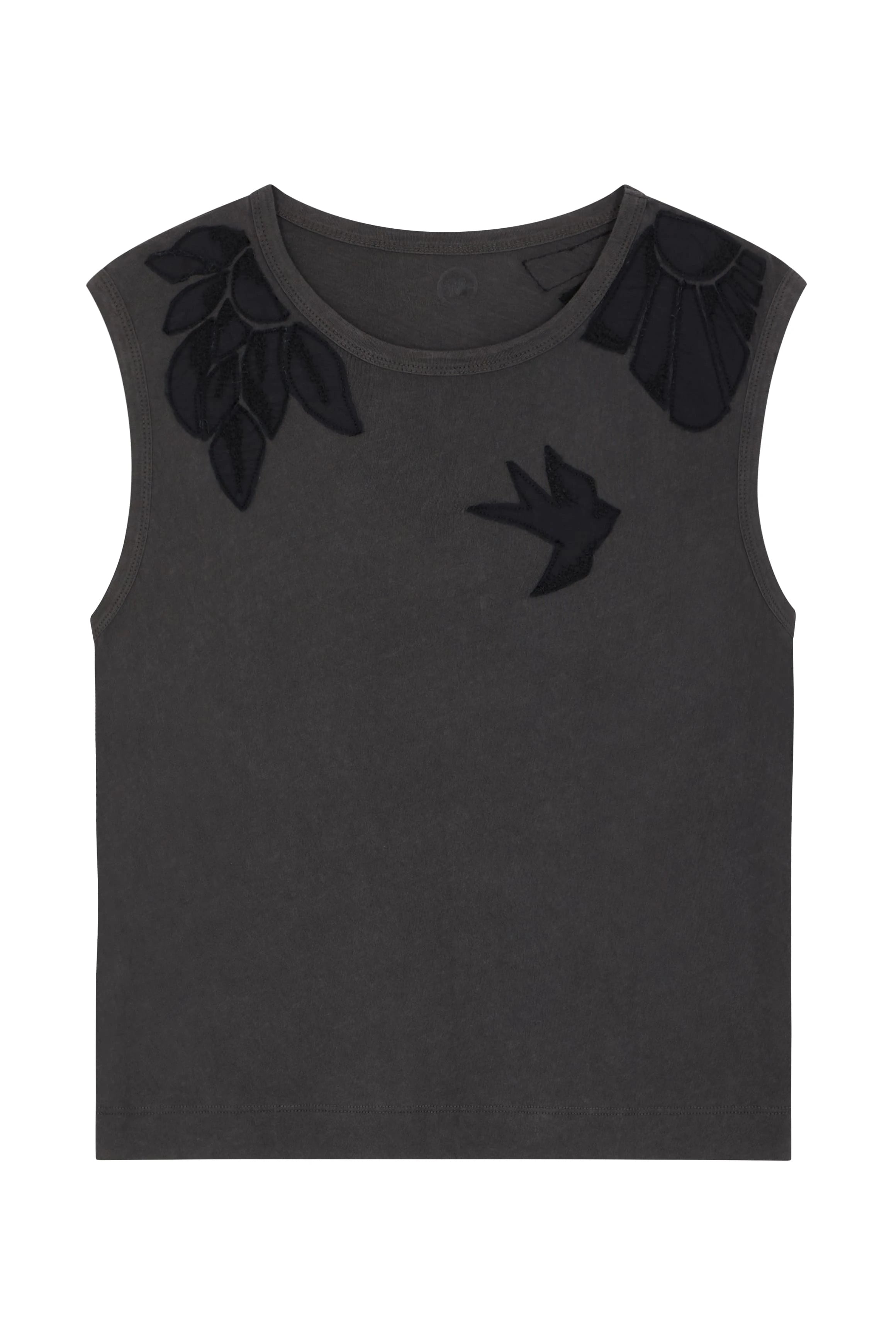 LEON & HARPER | CAMISETAS | MUJER | DADDY JC05 BIRD CARBONE | NEGRO