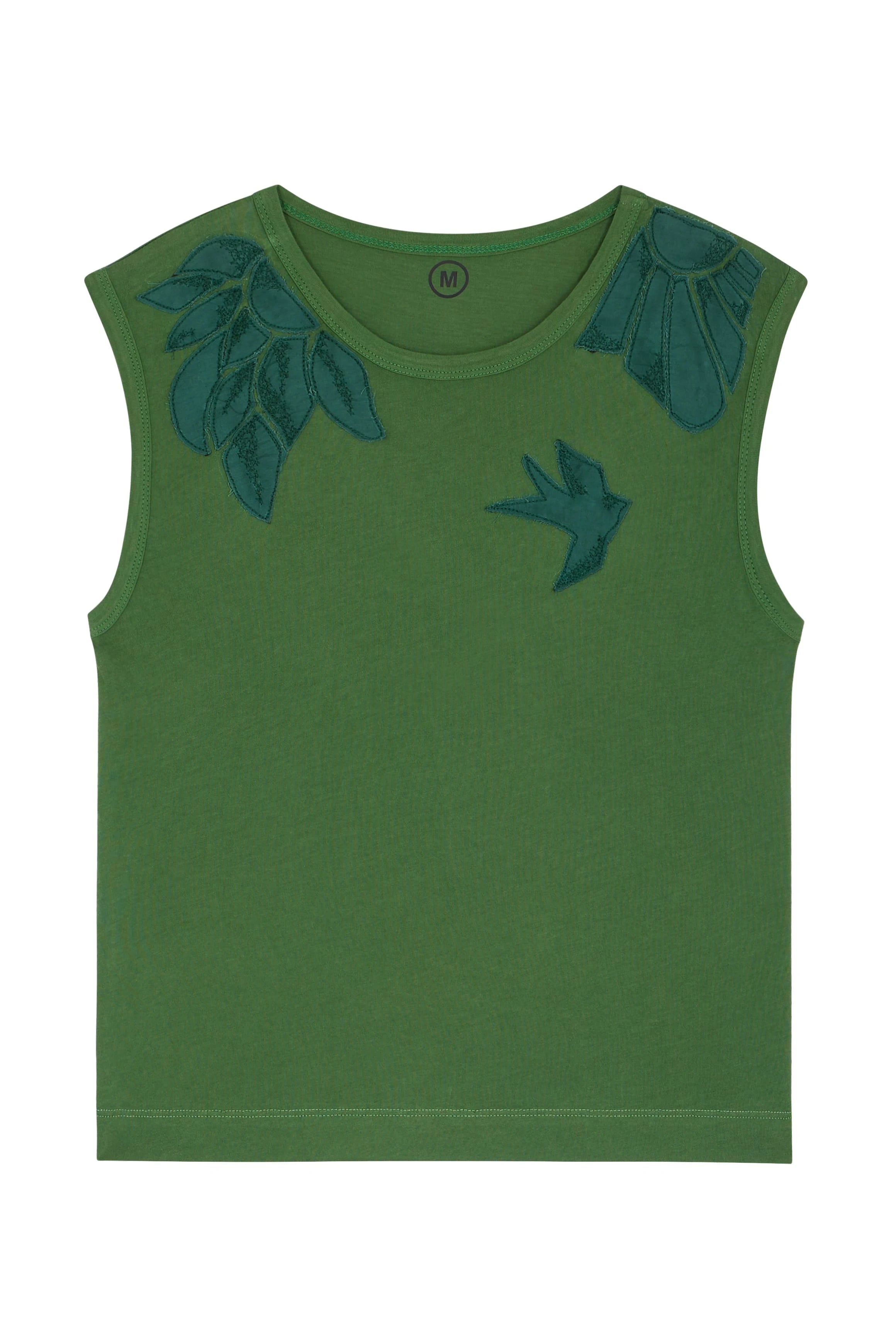 LEON & HARPER | CAMISETAS | MUJER | DADDY JC05 BIRD GREEN | VERDE
