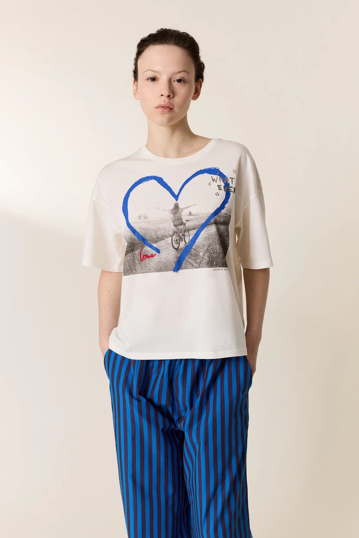 LEON & HARPER | CAMISETAS | MUJER | TITAN JC05 BIKE OFF WHITE | BLANCO