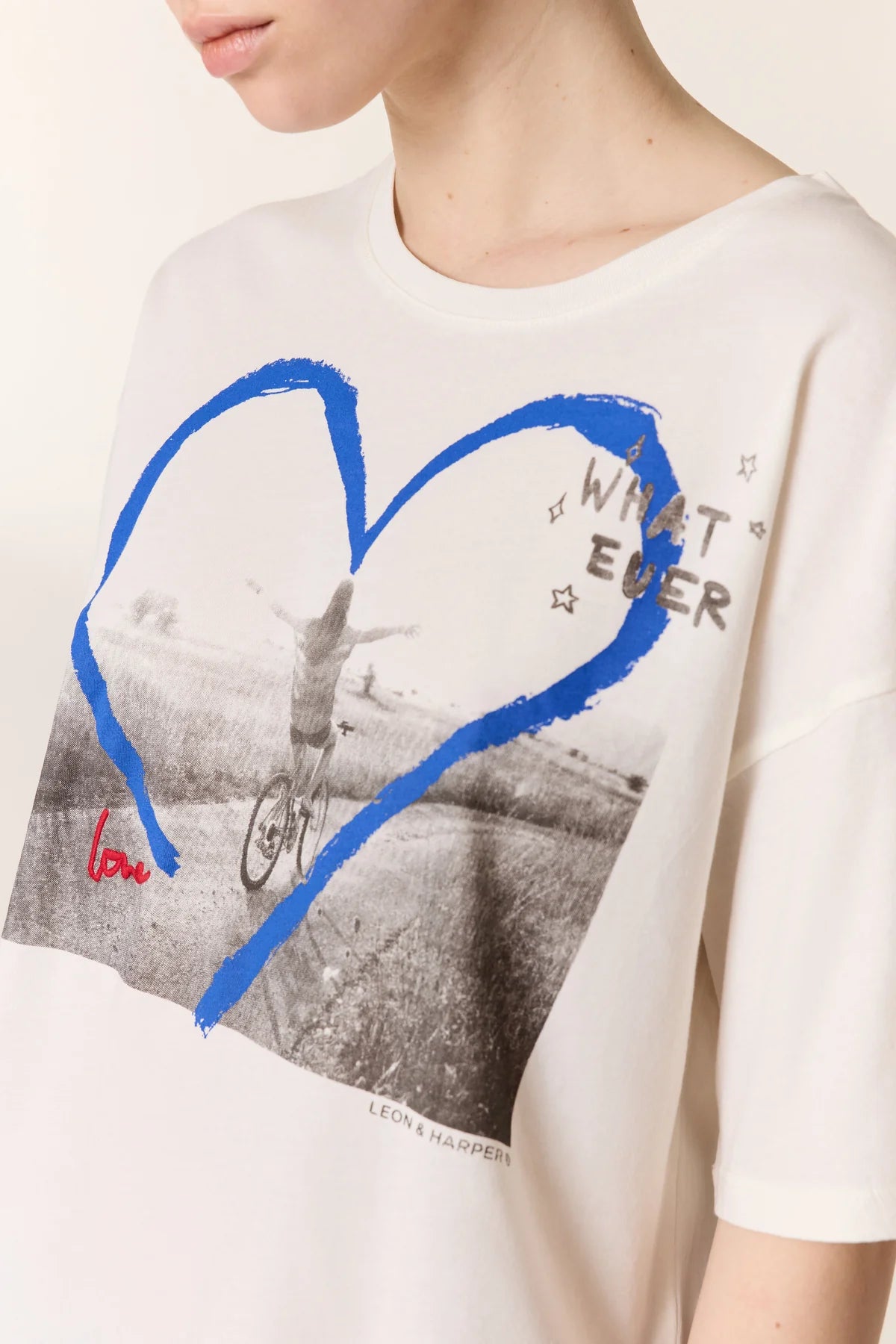 LEON & HARPER | CAMISETAS | MUJER | TITAN JC05 BIKE OFF WHITE | BLANCO