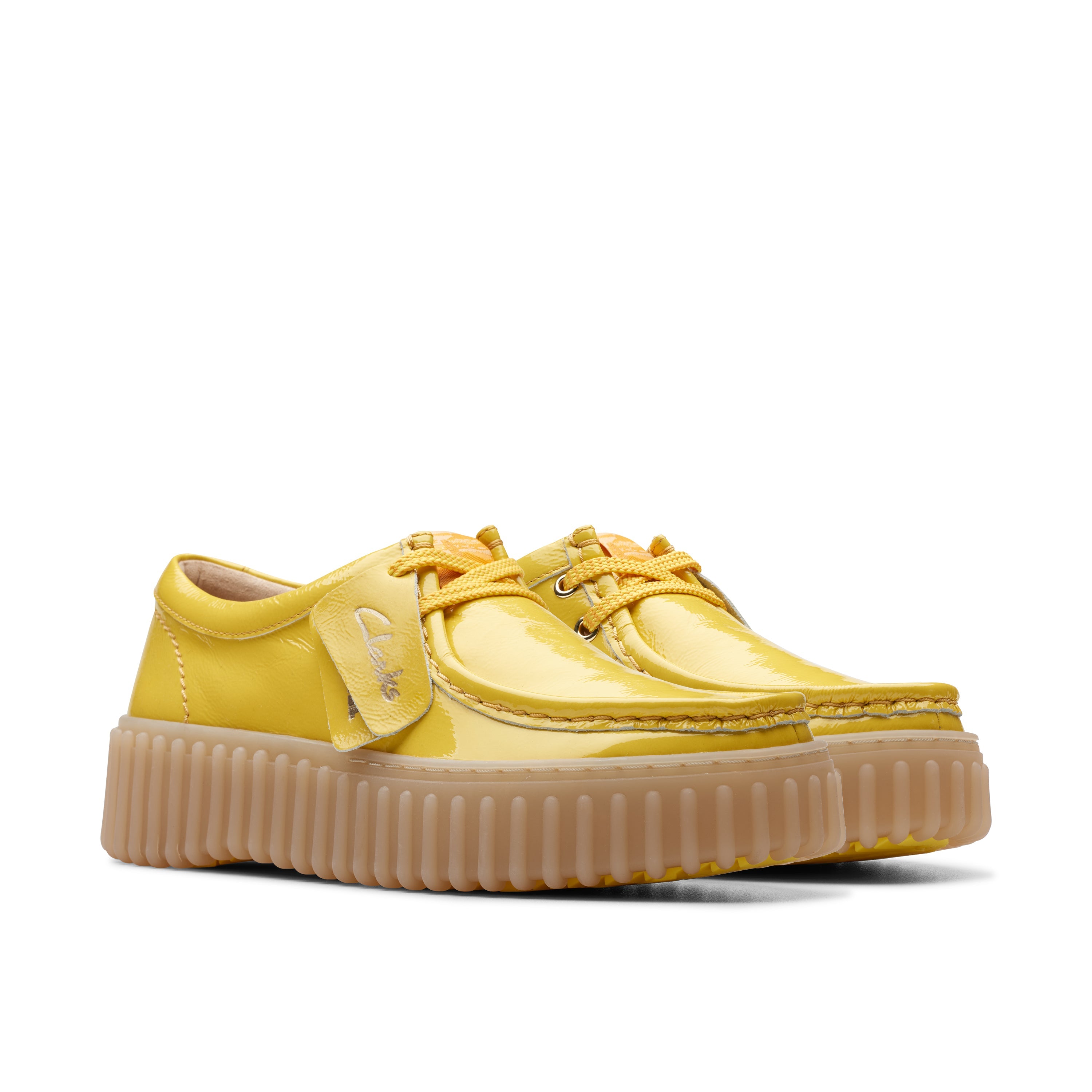 Yellow shop shoes clarks