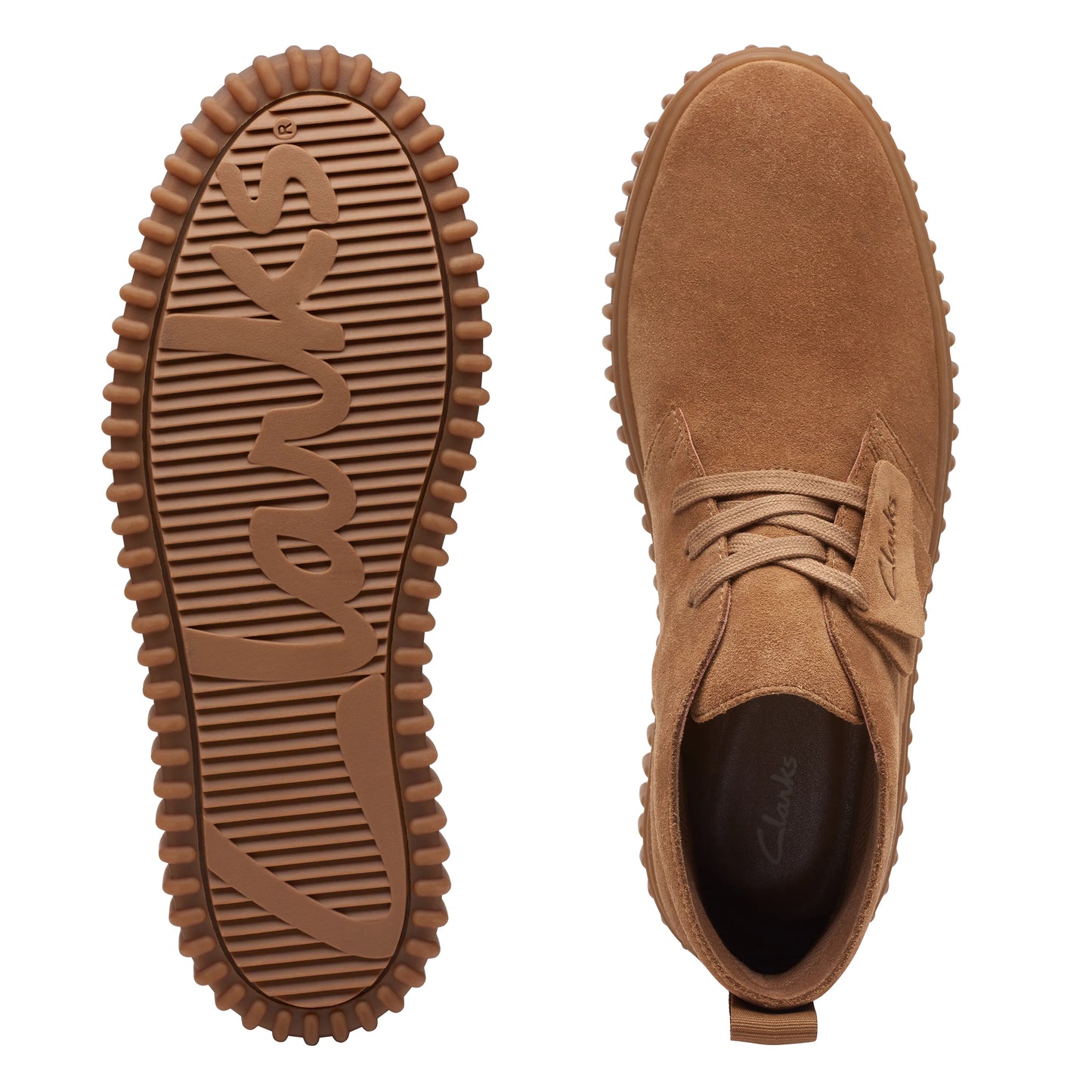 CLARKS | WALLABEE沙漠靴子'男士 | TORHILL DB COGNAC SUEDE | 棕色的