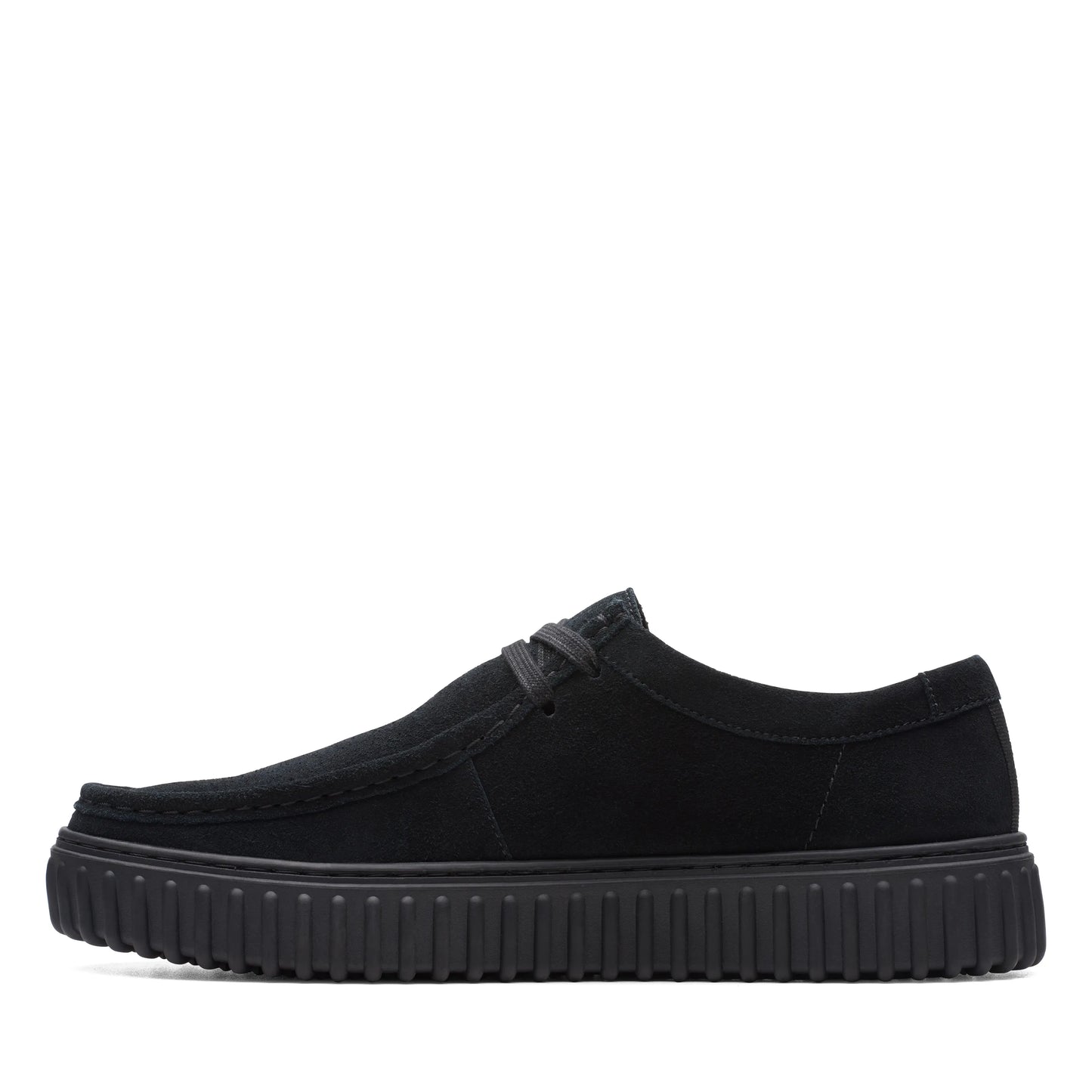 CLARKS | पुरुषों के डर्बी जूते | TORHILL LO BLACK SUEDE | काला