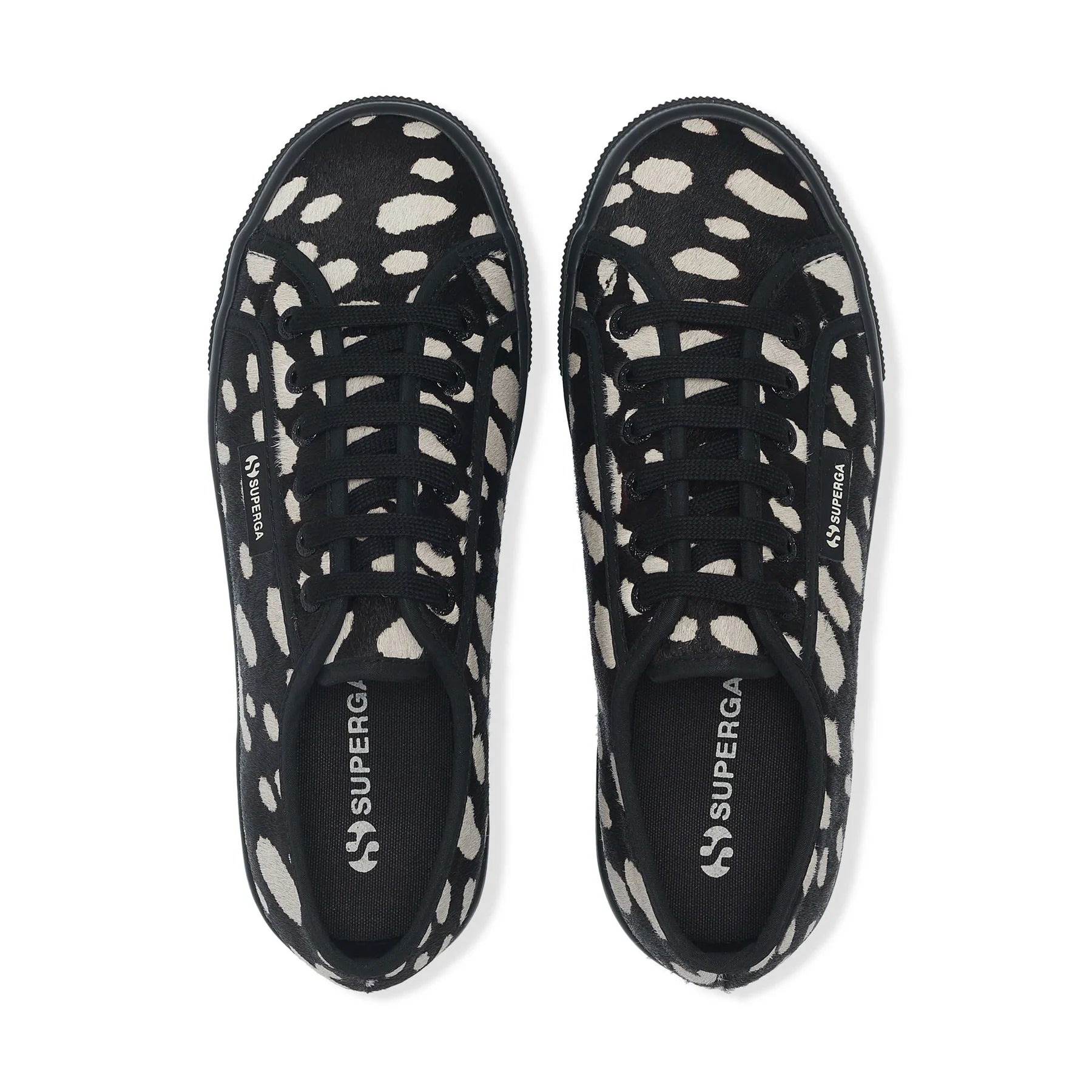 SUPERGA | SNEAKERS | MUJER | 2790 DK DALMATIAN CALF HAIR BLACK-BEIGE | BEIGE