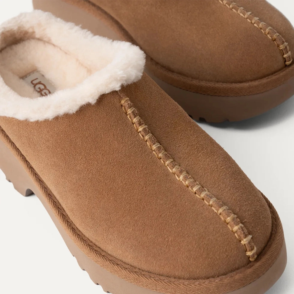 UGG | WOMEN'S CLOGS | NEW HEIGHTS COZY CLOG CHESTNUT | BROWN