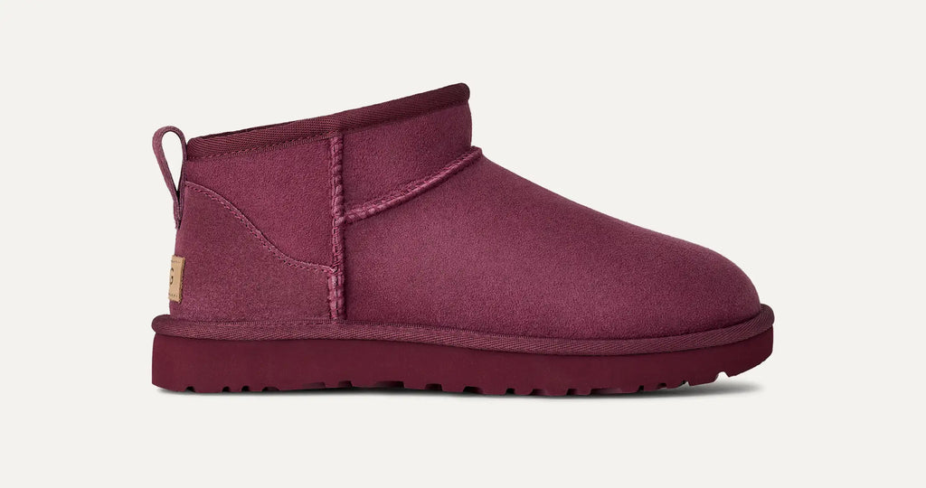 UGG Classic Ultra MINI Burnt Magenta: أحمر بوت قصير للنساء