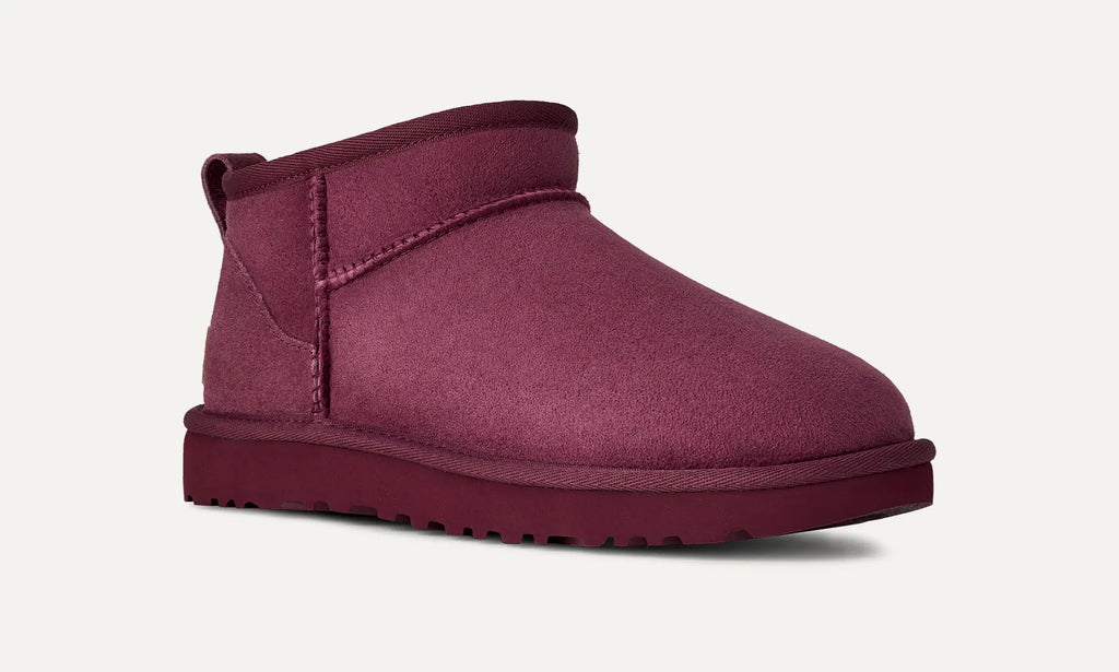 UGG Classic Ultra MINI Burnt Magenta: أحمر بوت قصير للنساء