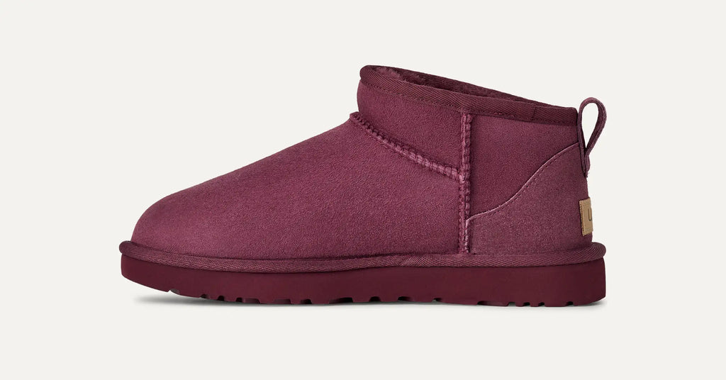 UGG Classic Ultra MINI Burnt Magenta: أحمر بوت قصير للنساء