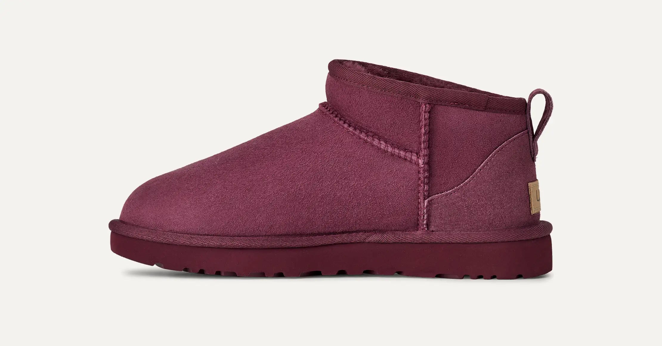 UGG Classic Ultra MINI Burnt Magenta: أحمر بوت قصير للنساء